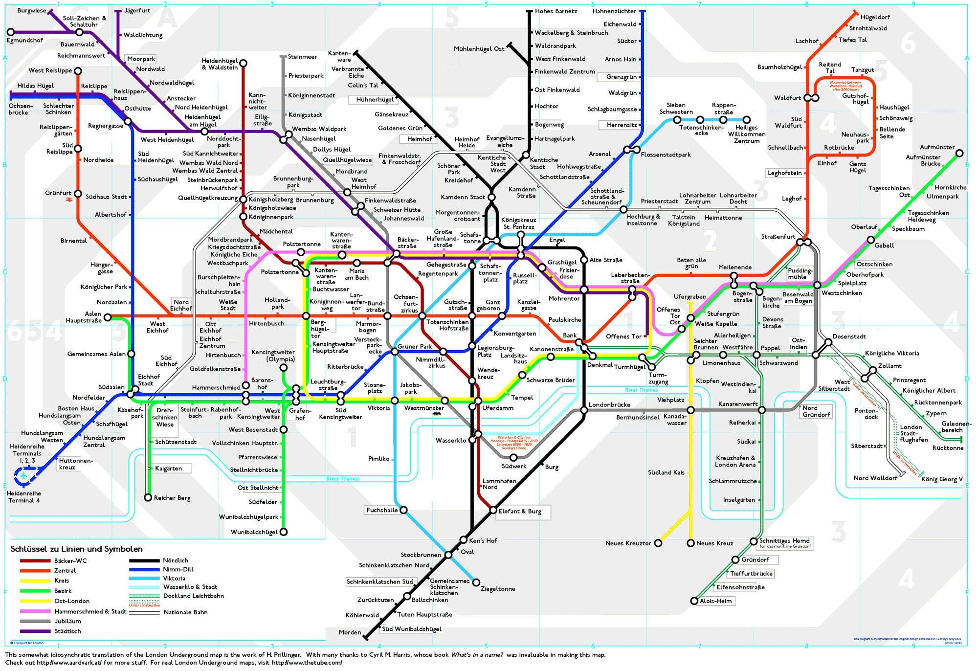 London Underground Map in German | Jacko's Weblog